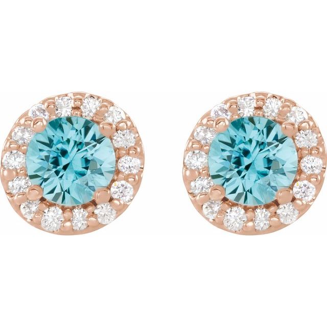 14k-rose--natural-blue-zircon-&-1/8-ctw-natural-diamond-earrings