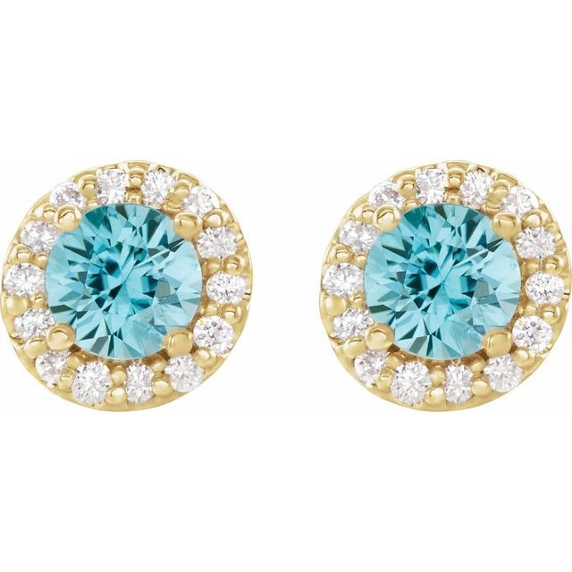 14K Yellow Gold|Natural Emerald|4 mm