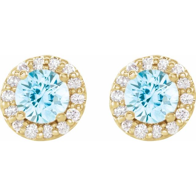 14K Yellow Gold|Natural Emerald|4 mm