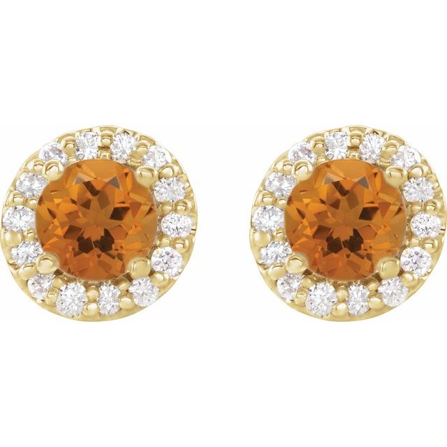 14K Yellow Gold|Natural Emerald|4 mm