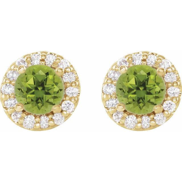 14K Yellow Gold|Natural Emerald|4 mm