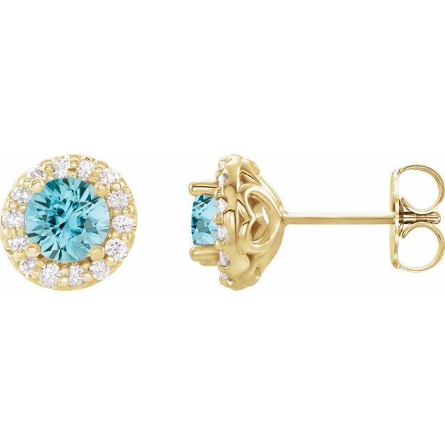 14K Yellow Gold|Natural Emerald|4 mm