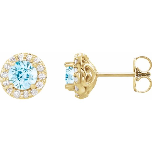 14K Yellow Gold|Natural Emerald|4 mm