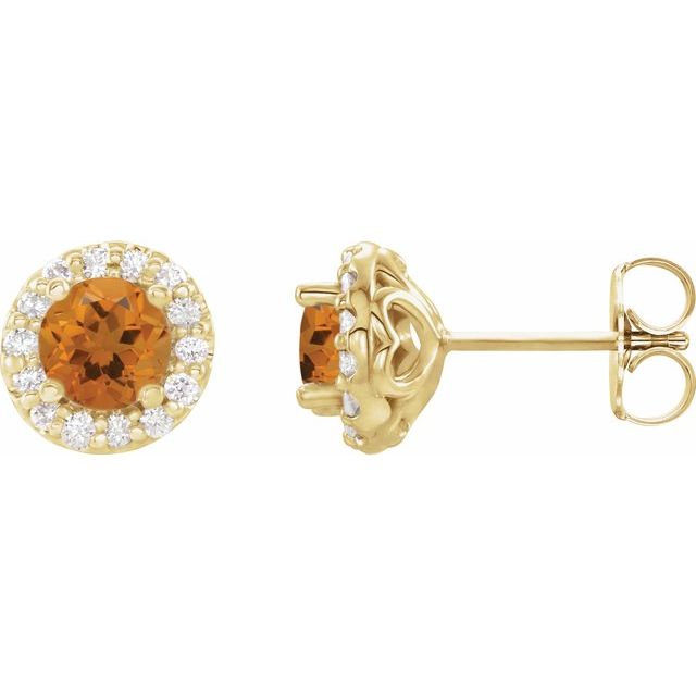 14K Yellow Gold|Natural Emerald|4 mm
