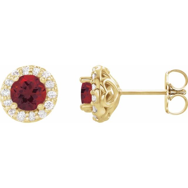 14K Yellow Gold|Natural Emerald|4 mm