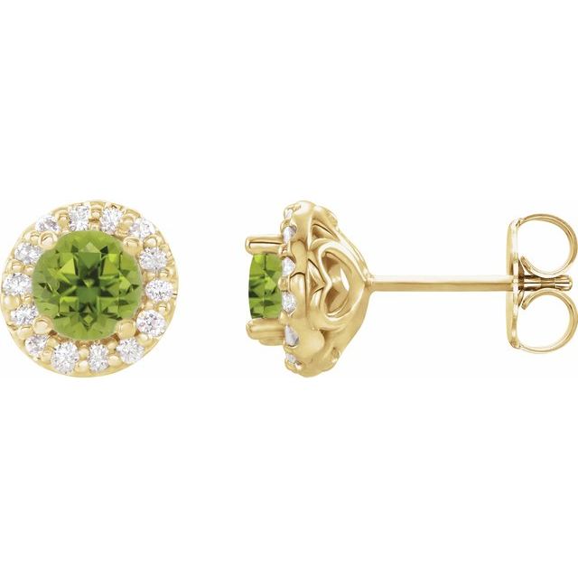 14K Yellow Gold|Natural Emerald|4 mm