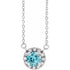 14k-white--natual-blue-zircon-&-.03-ctw-natual-diamond-16"-necklace