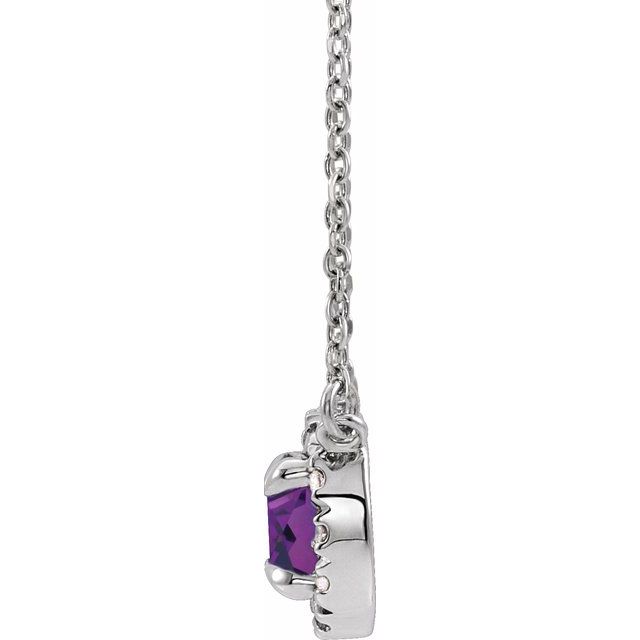 14k-white--natural-amethyst-&-.03-ctw-natural-diamond-16"-necklace