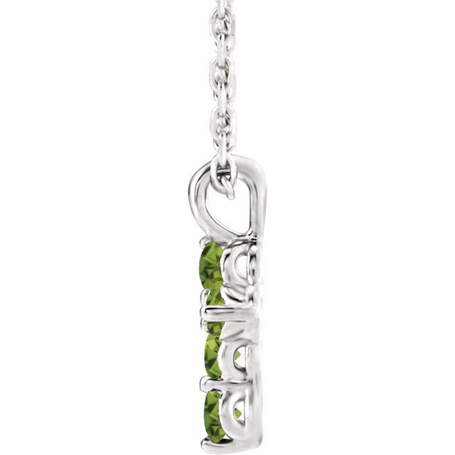 14k-white-natural-peridot-cross-16-18"-necklace
