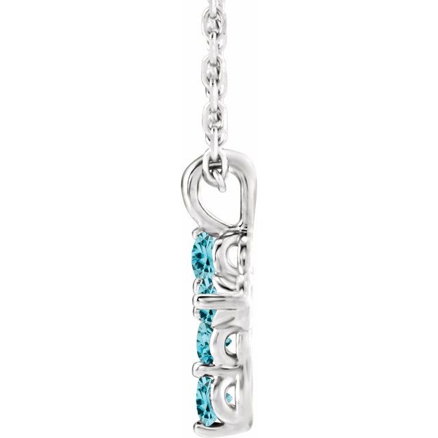 14k-white-natural-blue-zircon-cross-16-18"-necklace