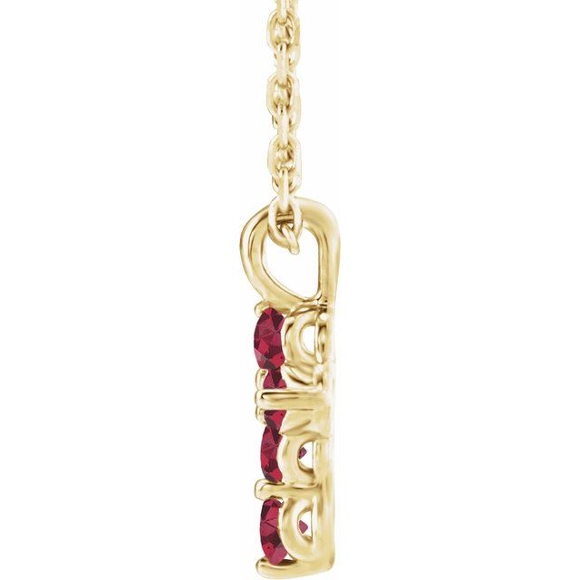 14k-yellow-natural-ruby-cross-16-18"-necklace
