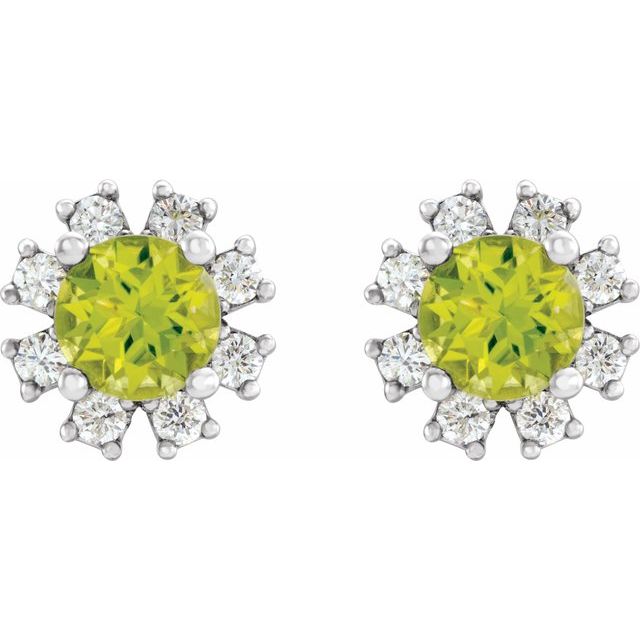 14k-white-natural-peridot-&-.06-ctw-natural-diamond-earrings