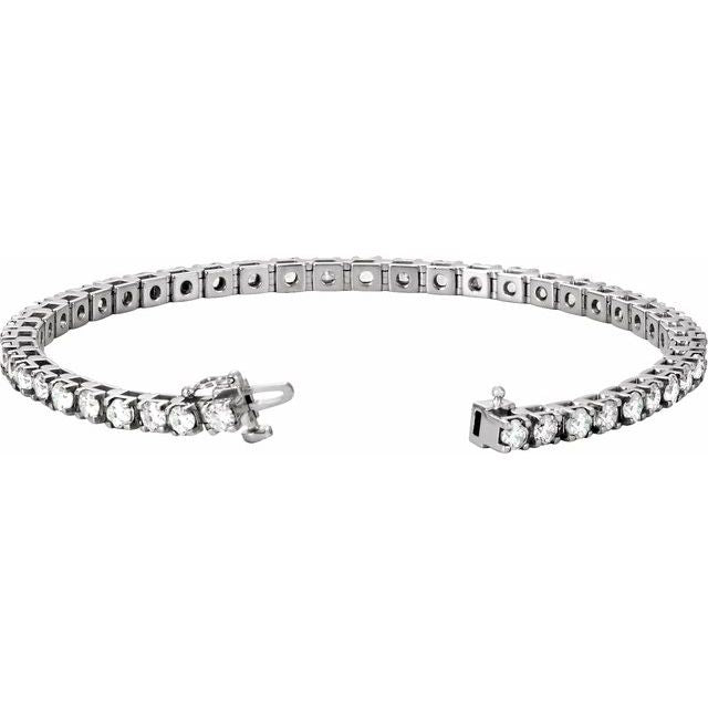 14k-white-4-3/4-ctw-natural-diamond-line-7"-bracelet