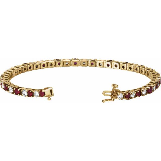 14k-yellow-natural-ruby-&-2-3/8-ctw-natural-diamond-line-7"-bracelet