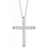14k-white-1/2-ctw-natural-diamond-french-set-cross-16-18"-necklace