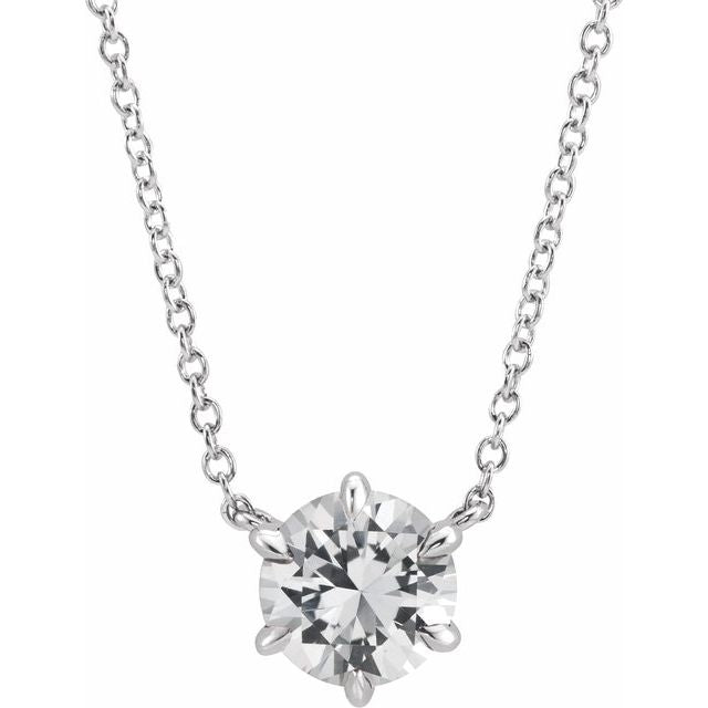 14k-white-natural-white-sapphire-solitaire-16"-necklace