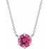 14k-white-natural-pink-tourmaline-solitaire-16"-necklace