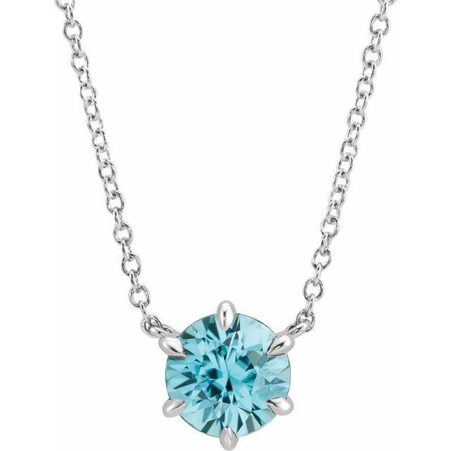 14k-white-natural-blue-zircon-solitaire-16"-necklace