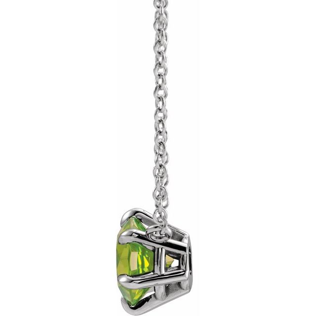 14k-white-natural-peridot-solitaire-16"-necklace