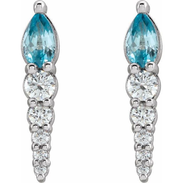 14k-white-natural-blue-zircon-&-1/4-ctw-natural-diamond-earrings