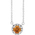 14k-white--natual-citrine-&-.03-ctw-natual-diamond-16"-necklace