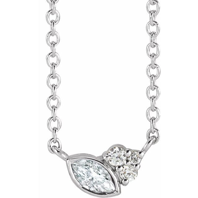 14k-white-1/10-ctw-natural-diamond-16"-necklace