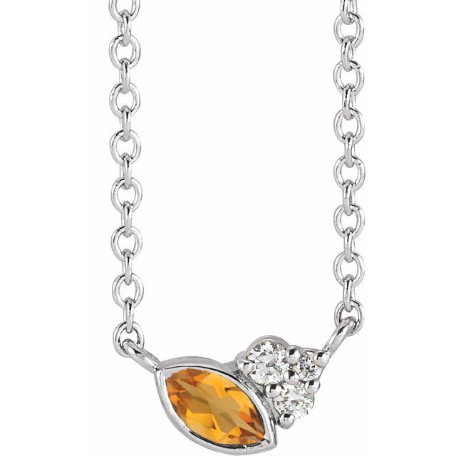 14k-white-natural-citrine-&-.03-ctw-natural-diamond-16"-necklace