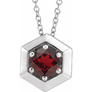 1/2 ct Diamond Solitaire Geometric Necklace