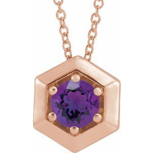 1/2 ct Diamond Solitaire Geometric Necklace