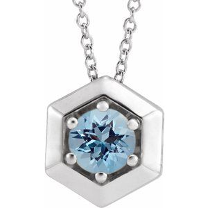 1/2 ct Diamond Solitaire Geometric Necklace