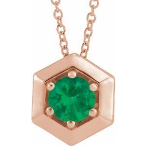 1/2 ct Diamond Solitaire Geometric Necklace