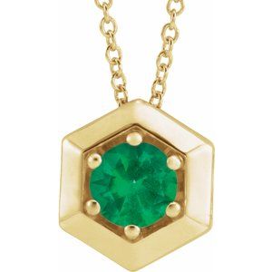 1/2 ct Diamond Solitaire Geometric Necklace