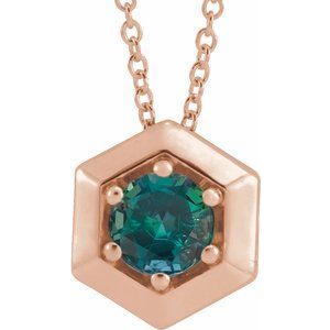 1/2 ct Diamond Solitaire Geometric Necklace