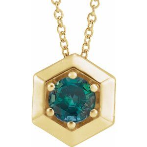 1/2 ct Diamond Solitaire Geometric Necklace