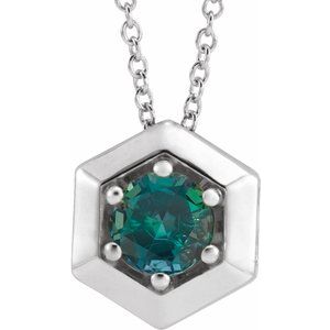 1/2 ct Diamond Solitaire Geometric Necklace