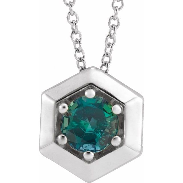 14k-white-lab-grown-alexandrite-geometric-16-18"-necklace