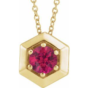 1/2 ct Diamond Solitaire Geometric Necklace