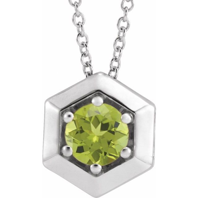 14k-white-natural-peridot-geometric-16-18"-necklace