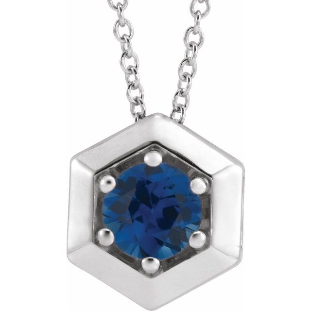 14k-white-natural-blue-sapphire-geometric-16-18"-necklace