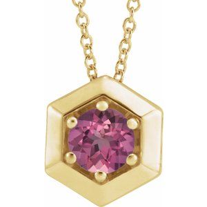 1/2 ct Diamond Solitaire Geometric Necklace