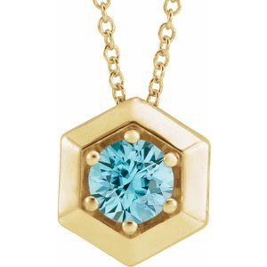 1/2 ct Diamond Solitaire Geometric Necklace