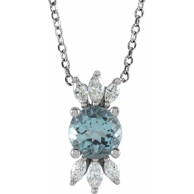 14k-white-natural-aquamarine-&-1/5-ctw-natural-diamond-16-18"-necklace