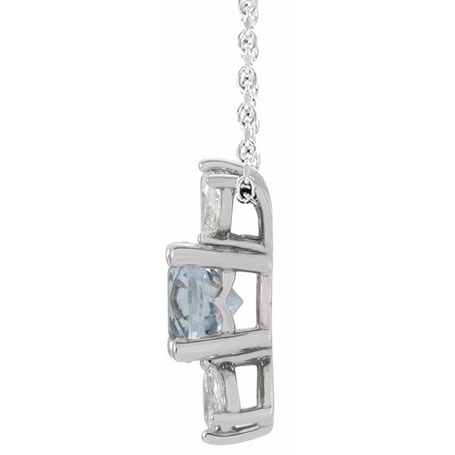 14k-white-natural-white-sapphire-&-1/5-ctw-natural-diamond-16-18"-necklace