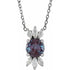 14k-white-lab-grown-alexandrite-&-1/5-ctw-natural-diamond-16-18"-necklace