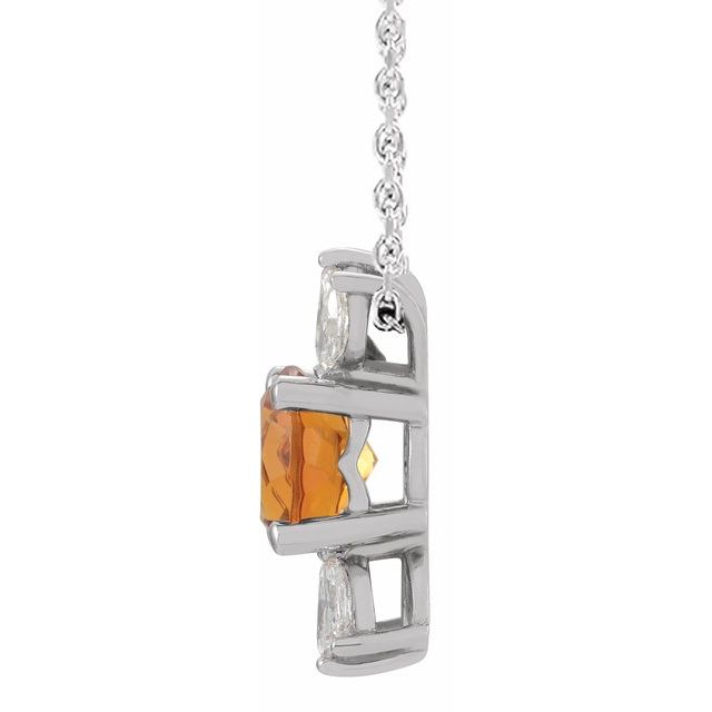 14k-white-natural-citrine-&-1/5-ctw-natural-diamond-16-18"-necklace