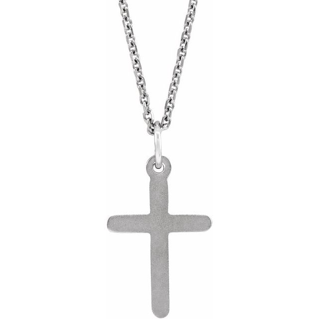 14k-white-cross-18"-necklace