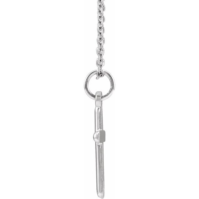 14k-white-cross-18"-necklace