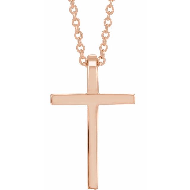 14k-rose--cross-18"-necklace