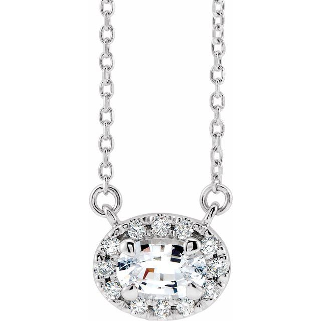 14k-white--natural-white-sapphire-&-.05-ctw-natural-diamond-16"-necklace