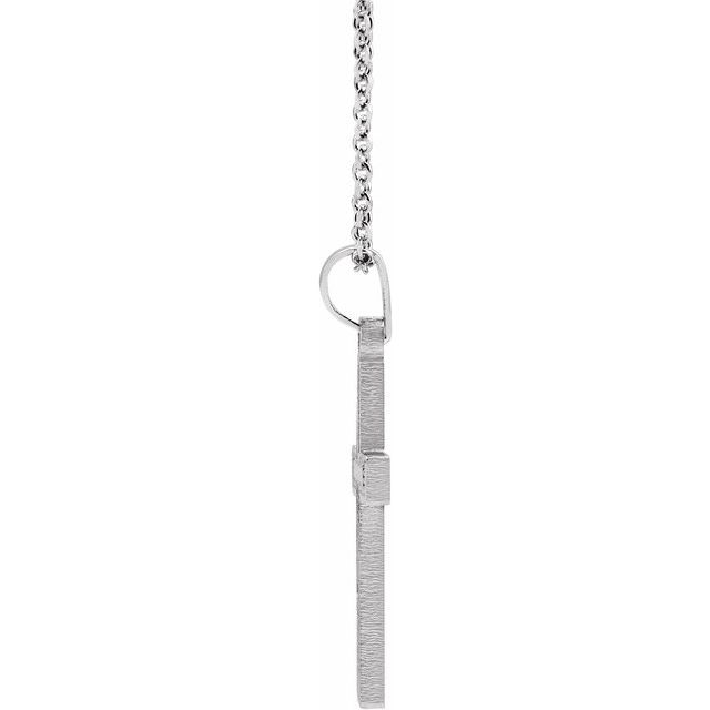 14k-white-cross-18"-necklace